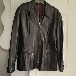 Italian ladies leather jacket.